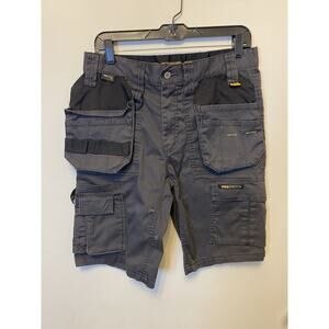 DeWalt Mens Work Shorts Tuff Rip Stop Grey Cheverly Cargo Shorts Size 30